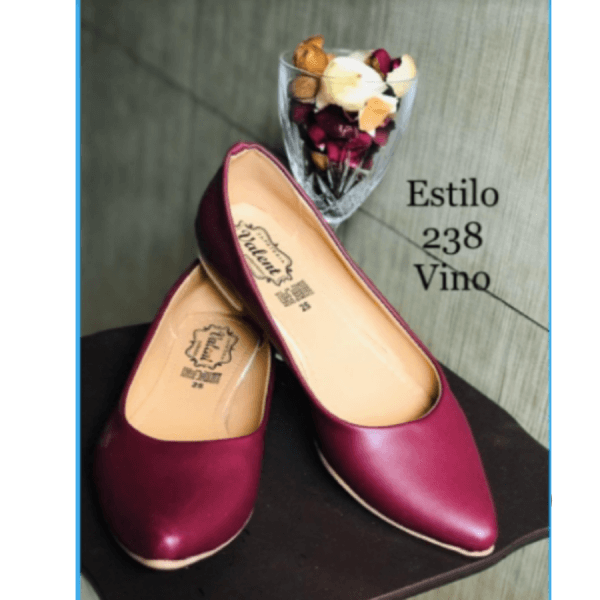 Shoes Style Flat for Lady in Red Color